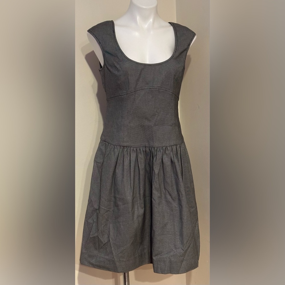 CYNTHIA STEFFE Gray Casual Sleeveless Cowl Neckline Dress With Deep Pockets Sz 8